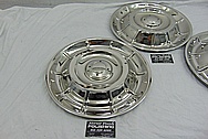 1958 Chevrolet Corvette Stainless Steel Hubcaps AFTER Chrome-Like Metal Polishing and Buffing Services - Stainless Steel Polishing