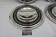 1964 Lincoln Continental Stainless Steel Hub Caps AFTER Chrome-Like Metal Polishing and Buffing Services - Stainless Steel Polishing - Custom Painting