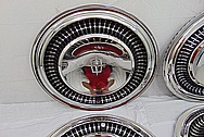 1964 Lincoln Continental Stainless Steel Hub Caps AFTER Chrome-Like Metal Polishing and Buffing Services - Stainless Steel Polishing - Custom Painting