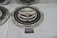 1964 Lincoln Continental Stainless Steel Hub Caps AFTER Chrome-Like Metal Polishing and Buffing Services - Stainless Steel Polishing - Custom Painting