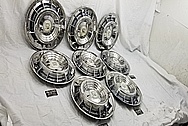 1959 Cadillac Fleetwood Special Stainless Steel Hubcaps / Wheel Covers AFTER Chrome-Like Metal Polishing and Buffing Services / Restoration Services - Wheel Cover Polishing
