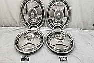 1985 Buick Riviera Stainless Steel Hubcaps AFTER Chrome-Like Metal Polishing - Stainless Steel Polishing