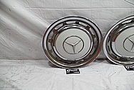 Aluminum Mercedez Benz Stainless Steel Hubcaps BEFORE Chrome-Like Metal Polishing and Buffing Services / Restoration Services 
