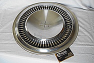 1964 Lincoln Continental Stainless Steel Hubcaps BEFORE Chrome-Like Metal Polishing and Buffing Services - Stainless Steel Polishing - Stainless Steel Painting