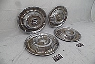 1958 Chevrolet Corvette Stainless Steel Hubcaps BEFORE Chrome-Like Metal Polishing and Buffing Services - Stainless Steel Polishing 