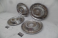 1958 Chevrolet Corvette Stainless Steel Hubcaps BEFORE Chrome-Like Metal Polishing and Buffing Services - Stainless Steel Polishing 