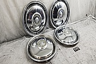 1985 Buick Riviera Stainless Steel Hubcaps BEFORE Chrome-Like Metal Polishing - Stainless Steel Polishing