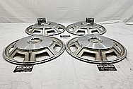 1967 Cadillac Eldorado Stainless Steel Hubcaps BEFORE Chrome-Like Metal Polishing and Buffing Services - Aluminum Polishing and Custom Painting Services 