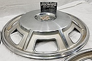 1967 Cadillac Eldorado Stainless Steel Hubcaps BEFORE Chrome-Like Metal Polishing and Buffing Services - Aluminum Polishing and Custom Painting Services 