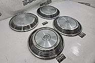 1972 Cadillac Stainless Steel Hubcaps BEFORE Chrome-Like Metal Polishing and Buffing Services / Restoration Services - Aluminum Polishing - Hubcap Polishing