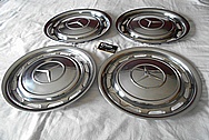 Mercedes-Benz Aluminum Hub Caps BEFORE Chrome-Like Metal Polishing and Buffing Services