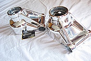 1985 Jaguar XJ Model Aluminum Hubs AFTER Chrome-Like Metal Polishing and Buffing Services