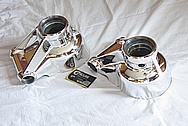 1985 Jaguar XJ Model Aluminum Hubs AFTER Chrome-Like Metal Polishing and Buffing Services