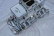 Offenhauser V8 Aluminum Turbo Thrust Intake Manifold AFTER Chrome-Like Metal Polishing and Buffing Services