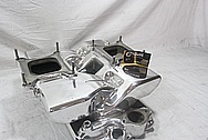 Weiand V8 Cross Ram Aluminum Intake Manifold AFTER Chrome-Like Metal Polishing and Buffing Services