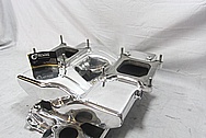 Weiand V8 Cross Ram Aluminum Intake Manifold AFTER Chrome-Like Metal Polishing and Buffing Services