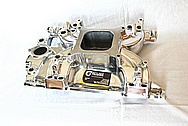 Edelbrock Aluminum V8 Engine Intake Manifold AFTER Chrome-Like Metal Polishing and Buffing Services