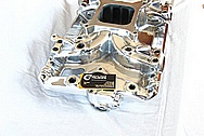 Edelbrock Aluminum V8 Engine Intake Manifold AFTER Chrome-Like Metal Polishing and Buffing Services