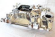 Edelbrock Aluminum V8 Engine Intake Manifold AFTER Chrome-Like Metal Polishing and Buffing Services