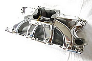 Rough Cast Aluminum V8 Intake Manifold AFTER Chrome-Like Metal Polishing and Buffing Services / Restoration Services 