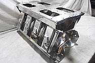 Rough Cast Aluminum V8 815 Cubic Inch Ford Sheet Metal Intake Manifold AFTER Chrome-Like Metal Polishing and Buffing Services / Restoration Services