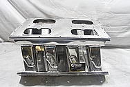 Rough Cast Aluminum V8 815 Cubic Inch Ford Sheet Metal Intake Manifold AFTER Chrome-Like Metal Polishing and Buffing Services / Restoration Services