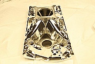 Chevy Nova V8 Aluminum Intake Manifold AFTER Chrome-Like Metal Polishing and Buffing Services