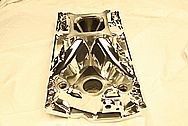 Chevy Nova V8 Aluminum Intake Manifold AFTER Chrome-Like Metal Polishing and Buffing Services