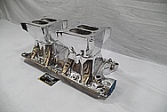 Weiand Aluminum Intake Manifold AFTER Chrome-Like Metal Polishing and Buffing Services / Restoration Services 