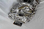 Holley Aluminum V8 Engine Intake Manifold AFTER Chrome-Like Metal Polishing and Buffing Services / Restoration Services 