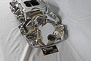 Holley Aluminum V8 Engine Intake Manifold AFTER Chrome-Like Metal Polishing and Buffing Services / Restoration Services 