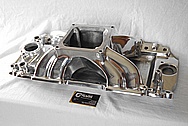 Edelbrock Vicotor Aluminum Intake Manifold AFTER Chrome-Like Metal Polishing and Buffing Services / Restoration Services 