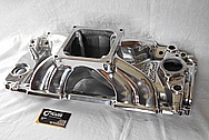 Edelbrock Vicotor Aluminum Intake Manifold AFTER Chrome-Like Metal Polishing and Buffing Services / Restoration Services 