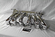 Aluminum 6 Cylinder Intake Manifold AFTER Chrome-Like Metal Polishing and Buffing Services / Restoration Services 