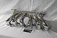 Aluminum 6 Cylinder Intake Manifold AFTER Chrome-Like Metal Polishing and Buffing Services / Restoration Services 