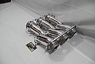 2010 Nissan GTR Japan Aluminum Mines Surge Tank / Intake Manifold AFTER Chrome-Like Metal Polishing and Buffing Services / Restoration Services