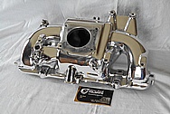 Aluminum Rough Cast Intake Manifold AFTER Chrome-Like Metal Polishing and Buffing Services / Restoration Services 