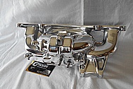 Aluminum Rough Cast Intake Manifold AFTER Chrome-Like Metal Polishing and Buffing Services / Restoration Services 