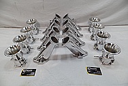 Aluminum Intake Manifold / Throttle Bodies / Horns AFTER Chrome-Like Metal Polishing and Buffing Services / Restoration Services