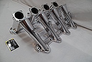 Aluminum Intake Manifold / Throttle Bodies / Horns AFTER Chrome-Like Metal Polishing and Buffing Services / Restoration Services