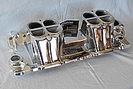 Aluminum, Rough Cast V8 Engine Intake Manifold AFTER Chrome-Like Metal Polishing and Buffing Services / Restoration Services