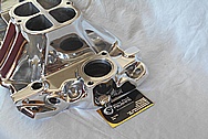 Aluminum, Rough Cast V8 Engine Intake Manifold AFTER Chrome-Like Metal Polishing and Buffing Services / Restoration Services