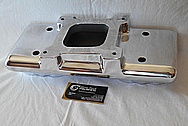 Aluminum, Rough Cast V8 Engine Intake Manifold AFTER Chrome-Like Metal Polishing and Buffing Services / Restoration Services