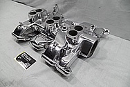 Edelbrock Aluminum V8 Engine Intake Manifold AFTER Chrome-Like Metal Polishing and Buffing Services / Restoration Services