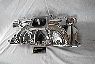 Edelbrock Victor Jr Aluminum V8 Engine Intake Manifold AFTER Chrome-Like Metal Polishing and Buffing Services / Restoration Services