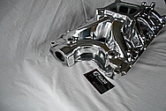 Edelbrock Victor Jr Aluminum V8 Engine Intake Manifold AFTER Chrome-Like Metal Polishing and Buffing Services / Restoration Services