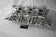 Aluminum V8 Engine Intake Manifold AFTER Chrome-Like Metal Polishing and Buffing Services / Restoration Services