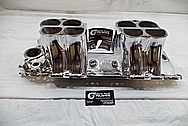 Aluminum High Rise V8 Intake Manifold AFTER Chrome-Like Metal Polishing and Buffing Services / Restoration Services