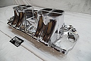 Aluminum High Rise V8 Intake Manifold AFTER Chrome-Like Metal Polishing and Buffing Services / Restoration Services