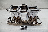 Aluminum High Rise V8 Intake Manifold AFTER Chrome-Like Metal Polishing and Buffing Services / Restoration Services